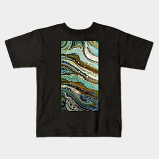 Flowing Colors in Blues Kids T-Shirt